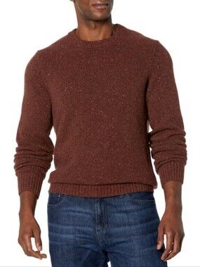 Outerknown Crewneck Tomales Donegal Sweater Pullover Cashmere Wool Brown Men's M